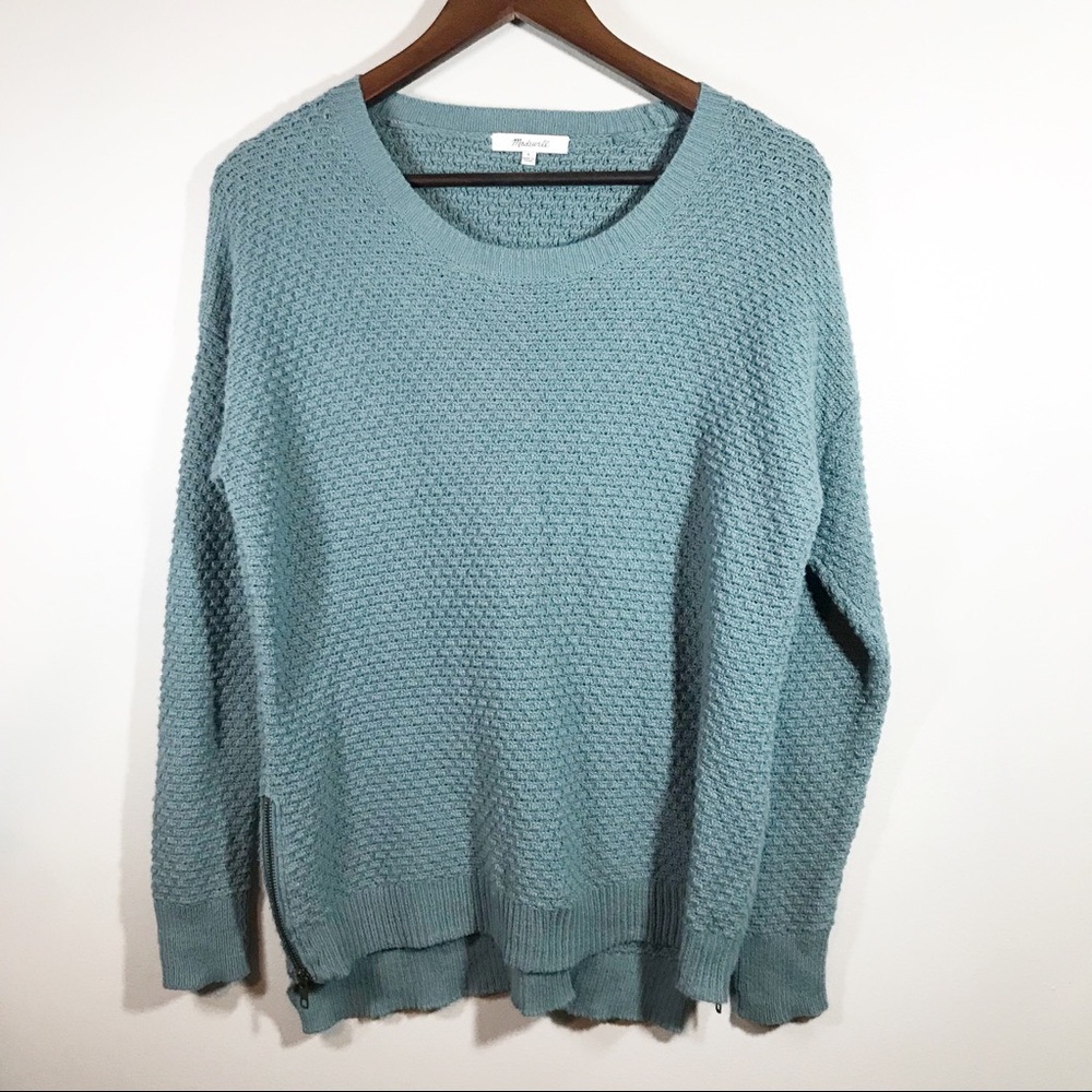Madewell blue knobby long sleeve sweater